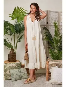 Длинное платье Lin Passion, кремовый