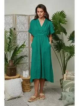 Длинное платье Lin Passion Leinen, зеленый