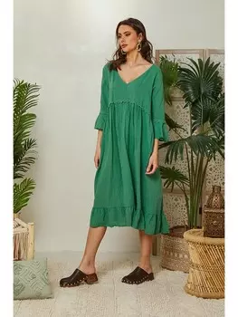 Длинное платье Lin Passion Leinen, зеленый