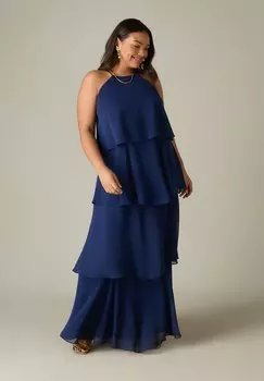 Длинное платье Live Unlimited London, синее