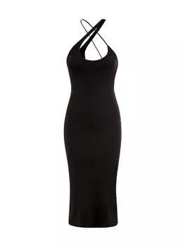 Длинное платье LSCN BY LASCANA Midi, черный