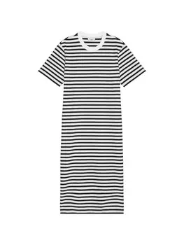 Длинное платье Marc O'Polo DENIM Gestreiftes T Shirt relaxed, черный