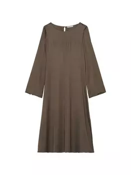 Длинное платье Marc O'Polo Satin shaped, цвет pure brown