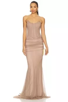 Длинное платье Maya Aniye Records, clay