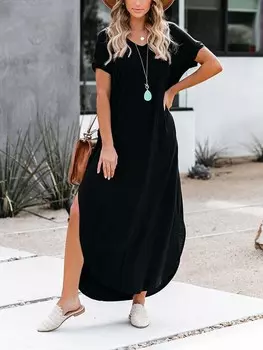 Длинное платье Milan Kiss, черный