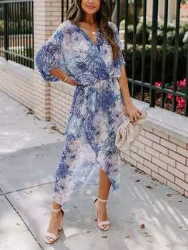 Длинное платье Milan Kiss, цвет blau/wei