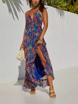 Длинное платье Milan Kiss, цвет blau/rot