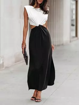 Длинное платье Milan Kiss, цвет creme/schwarz