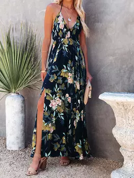 Длинное платье Milan Kiss, цвет dunkelblau/bunt