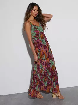 Длинное платье Milan Kiss, цвет pflaume/grn/orange