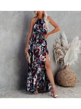 Длинное платье Milan Kiss, цвет schwarz/rot/grn