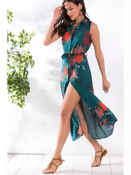 Длинное платье Milan Kiss, цвет trkis/bunt