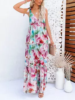 Длинное платье Milan Kiss, цвет wei/pink/hellblau