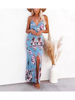 Длинное платье Milan Kiss, голубой