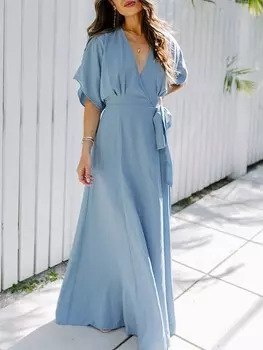 Длинное платье Milan Kiss, голубой