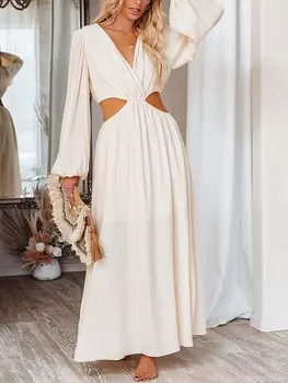 Длинное платье Milan Kiss, кремовый