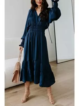 Длинное платье Milan Kiss, темно-синий