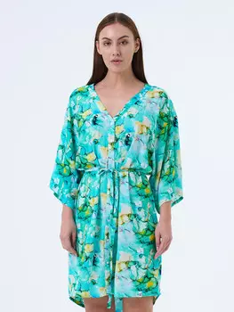 Длинное платье MOD, цвет soft mint allover