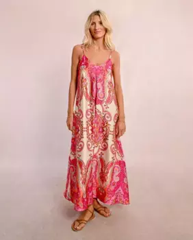 Длинное платье на бретелях с принтом Molly Bracken, цвет Rosa