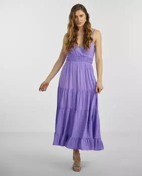 Длинное платье на бретелях Yas, сиреневый