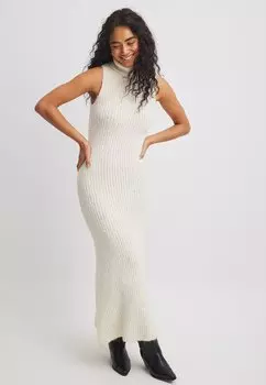 Длинное платье NA-KD, белый
