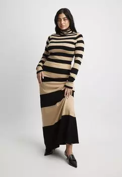 Длинное платье NA-KD, бежевый