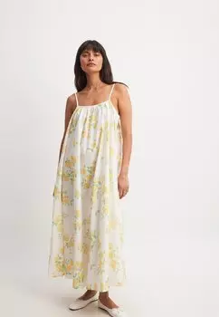 Длинное платье NA-KD, светло-желтый