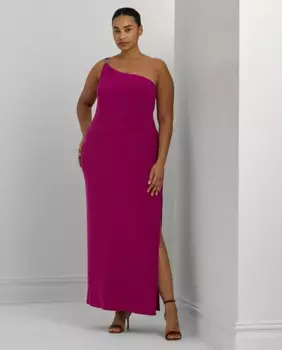 Длинное платье на одной бретельке Lauren Ralph Lauren Woman, розовый
