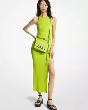 Длинное платье на узких бретелях Michael Michael Kors, зеленый