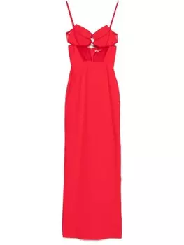 Длинное платье Nensi Dojaka с вырезами и деталями, красный