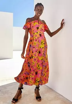 Длинное платье Next, розовый