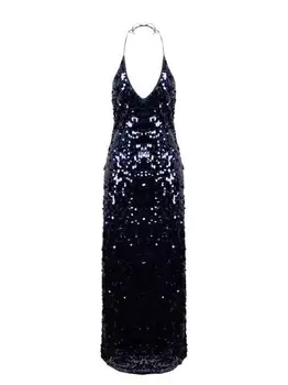 Длинное платье night с пайетками Osree, синий