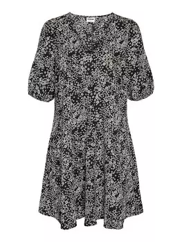 Длинное платье Noisy may, черный/белый