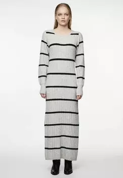 Длинное платье NONNA Pieces, серый