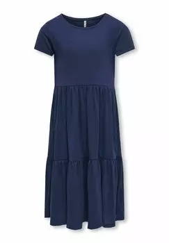 Длинное платье NORMAL GESCHNITTEN RUNDHALS LANGES Kids ONLY, темно-синий