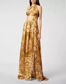 Длинное Платье Новое Барокко Philipp Plein, бежевый