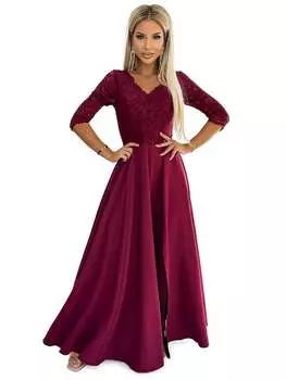 Длинное платье numoco, бордо