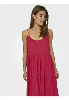 Длинное платье ONLSANDIE LIFE STRAP DRESS ONLY, красный