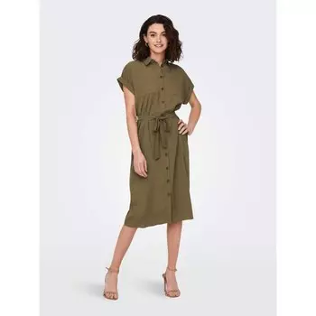Длинное платье Only Hannover Short Sleeve, зеленый