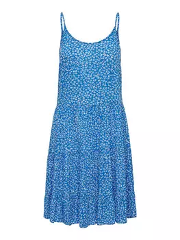 Длинное платье ONLY Maj Life, цвет blau/wei