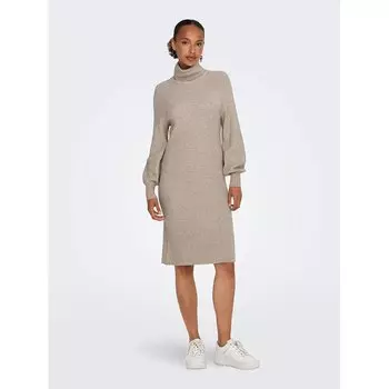 Длинное платье Only Sasha Long Sleeve, бежевый