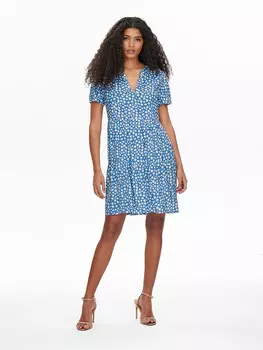 Длинное платье ONLY Zally, цвет blau/wei