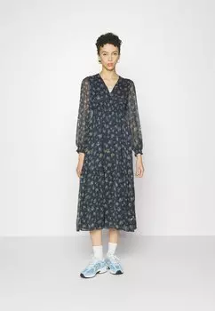 Длинное платье Pepe Jeans, темно-синий