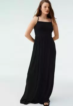 Длинное платье PETITE FIT STRAPPY SHIRRED Next, черный