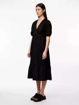 Длинное платье Pieces, черный