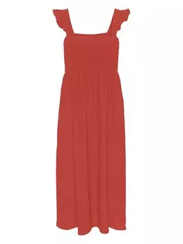 Длинное платье Pieces, красный