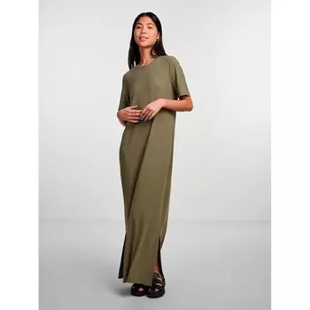 Длинное платье Pieces Kylie Short Sleeve, зеленый