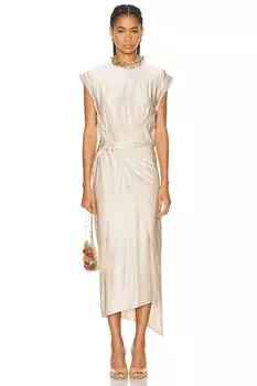 Длинное платье Pierce с запахом Rabanne, цвет Nude