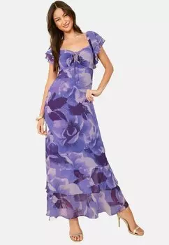 Длинное платье PRINT RUFFLE TIERED Friends Like These, цвет Purple Floral