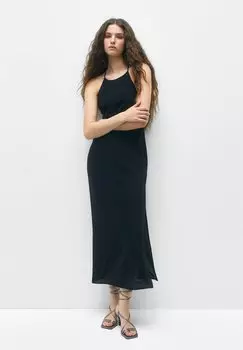 Длинное платье PULL&BEAR, черный